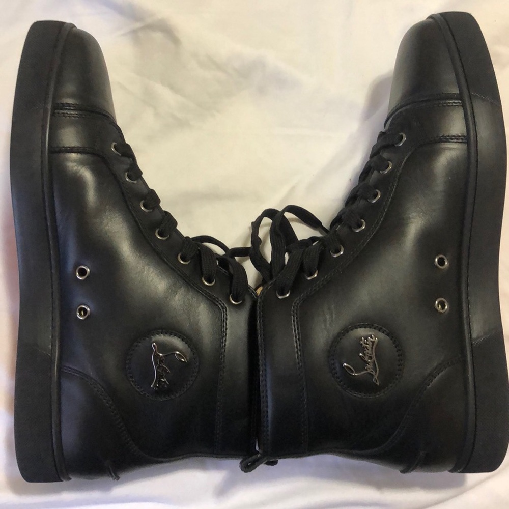 Men's Louis Leather High-Top Sneakers